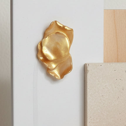 Boucles d'Oreilles Soleil - Pétales Dorés | Argile polymère