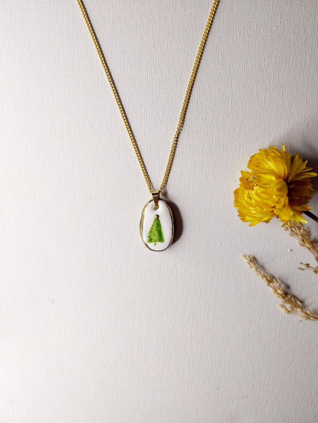 Pendentif arbre de Noël Artisanal en Argile Polymère