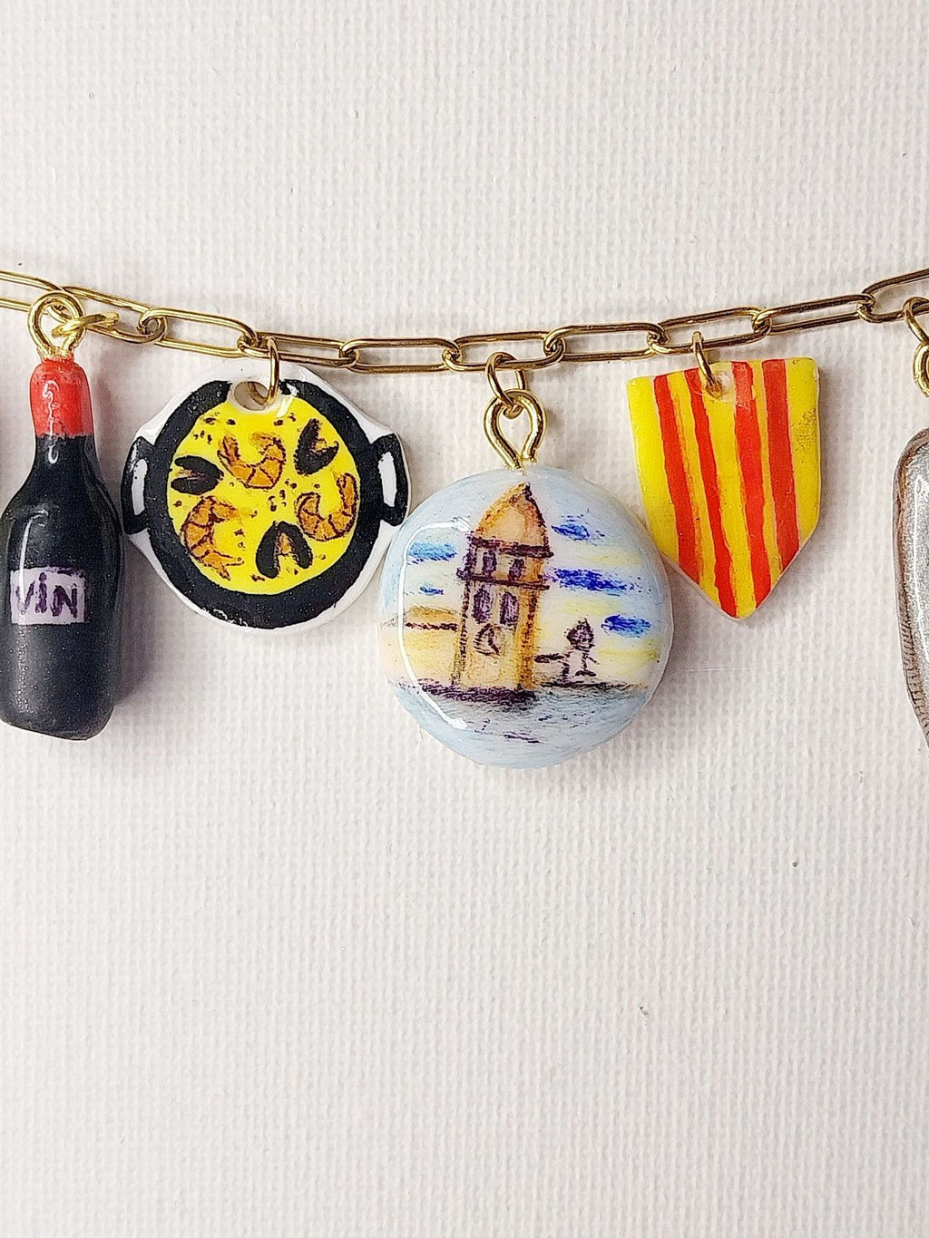 Collier en acier inoxydable à breloques uniqueCatalogne